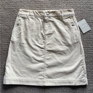 NWT Cream Corduroy Skirt Size 2